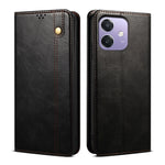 Custodia in pelle con trama Crazy Horse per OPPO Find X8 e modelli compatibili