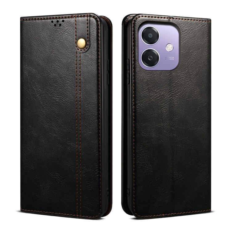 Custodia in pelle con trama Crazy Horse per OPPO Find X8 e modelli compatibili