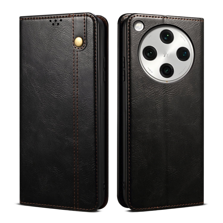 Custodia per telefono in pelle con trama di cavallo pazzo in cera d'olio, For OPPO A60, For OPPO A3 Pro 5G, For OPPO A3 Pro 5G Global, For OPPO Reno11 F / F25 Pro, For OPPO Reno10 Global / Reno10 Pro Global, For OPPO Find X8 Pro
