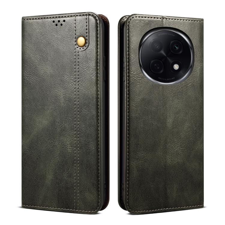 Custodia in pelle con trama Crazy Horse per OPPO A5x 4G/5G e modelli compatibili