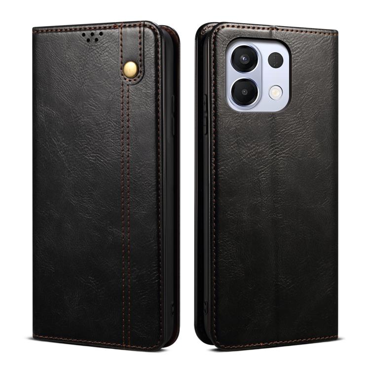 Custodia in pelle con trama Crazy Horse per OPPO A5x 4G/5G e modelli compatibili