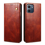 Custodia in pelle con trama Crazy Horse per OPPO A5x 4G/5G e modelli compatibili