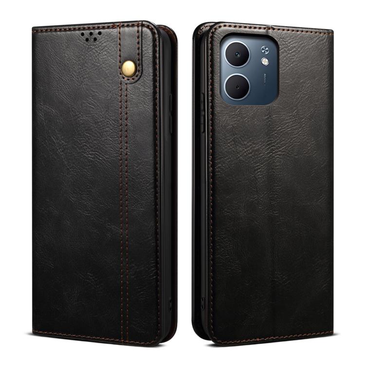 Custodia in pelle con trama Crazy Horse per OPPO A5x 4G/5G e modelli compatibili