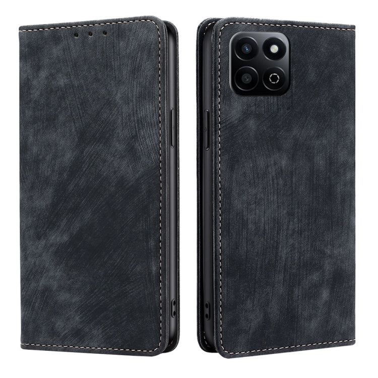 Custodia in pelle magnetica con blocco RFID per Honor Play 60 Plus