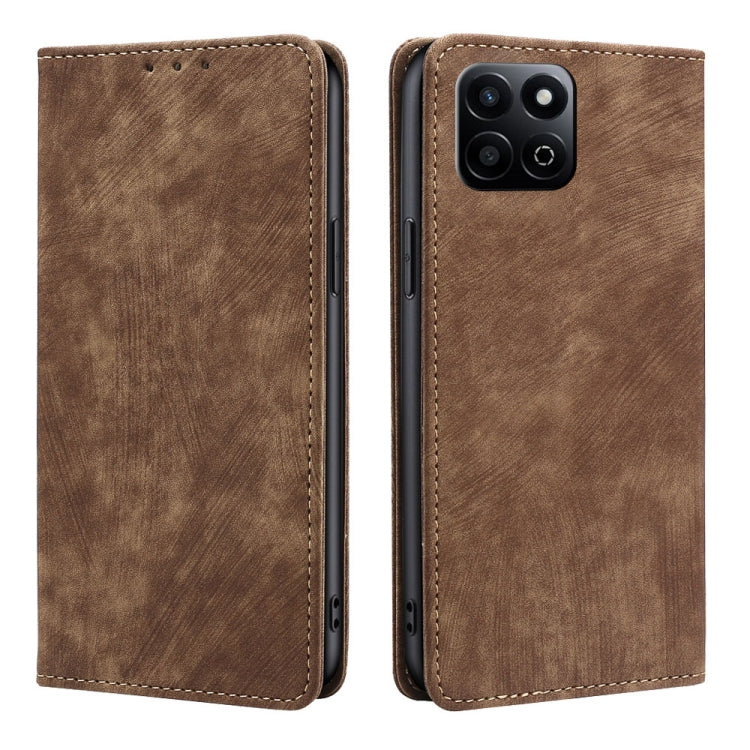 Custodia in pelle magnetica con blocco RFID per Honor Play 60 Plus