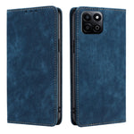 Custodia in pelle magnetica con blocco RFID per Honor Play 60 Plus