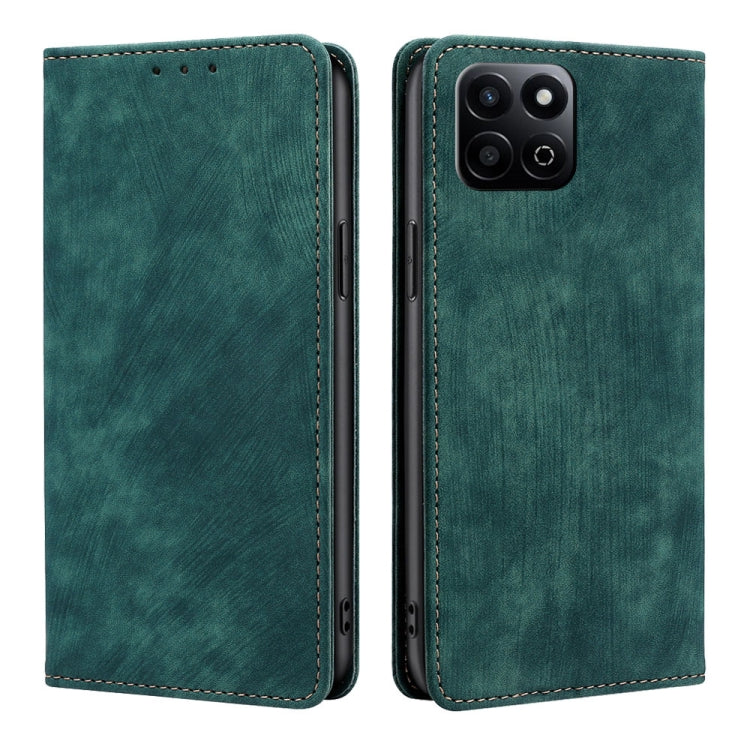 Custodia in pelle magnetica con blocco RFID per Honor Play 60 Plus