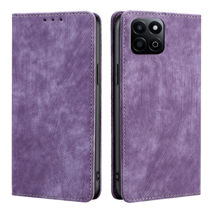 Custodia in pelle magnetica con blocco RFID per Honor Play 60 Plus