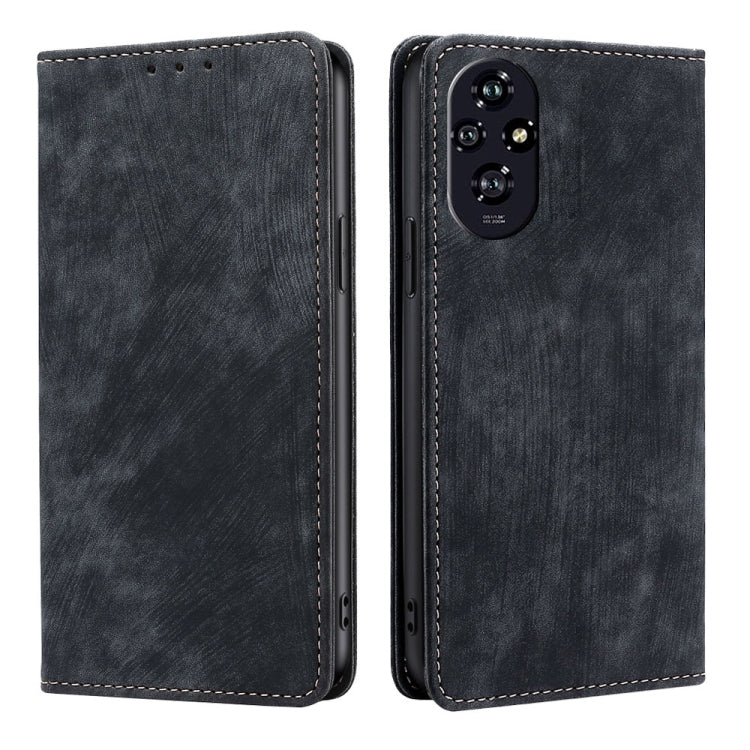 Custodia in pelle magnetica con blocco RFID per Honor Play 60 Plus