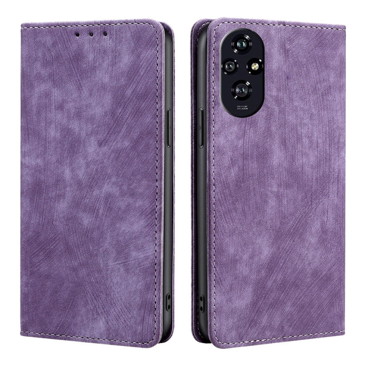 Custodia in pelle magnetica con blocco RFID per Honor Play 60 Plus
