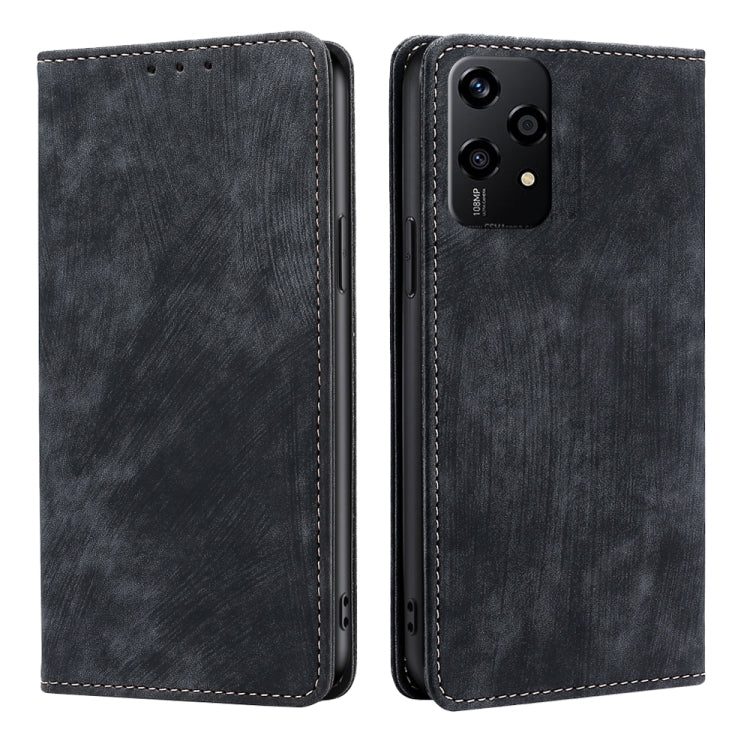 Custodia in pelle magnetica con blocco RFID per Honor Play 60 Plus