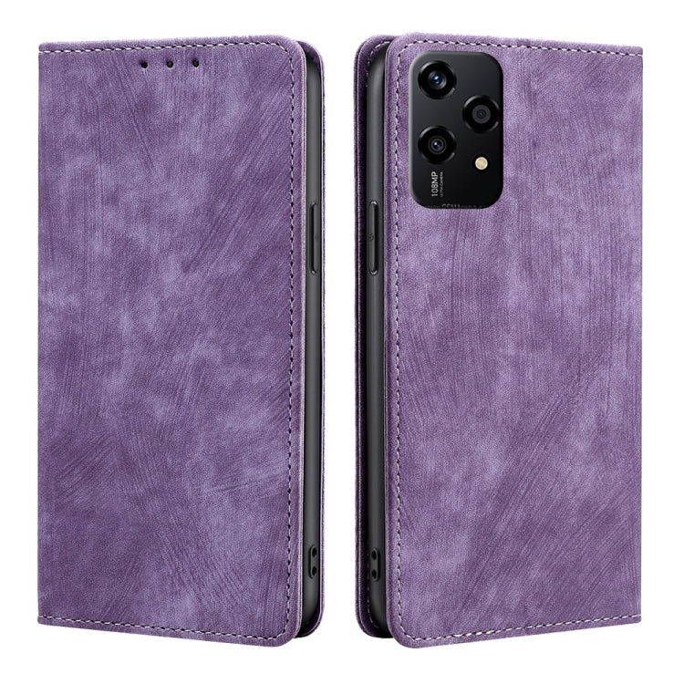 Custodia in pelle magnetica con blocco RFID per Honor Play 60 Plus