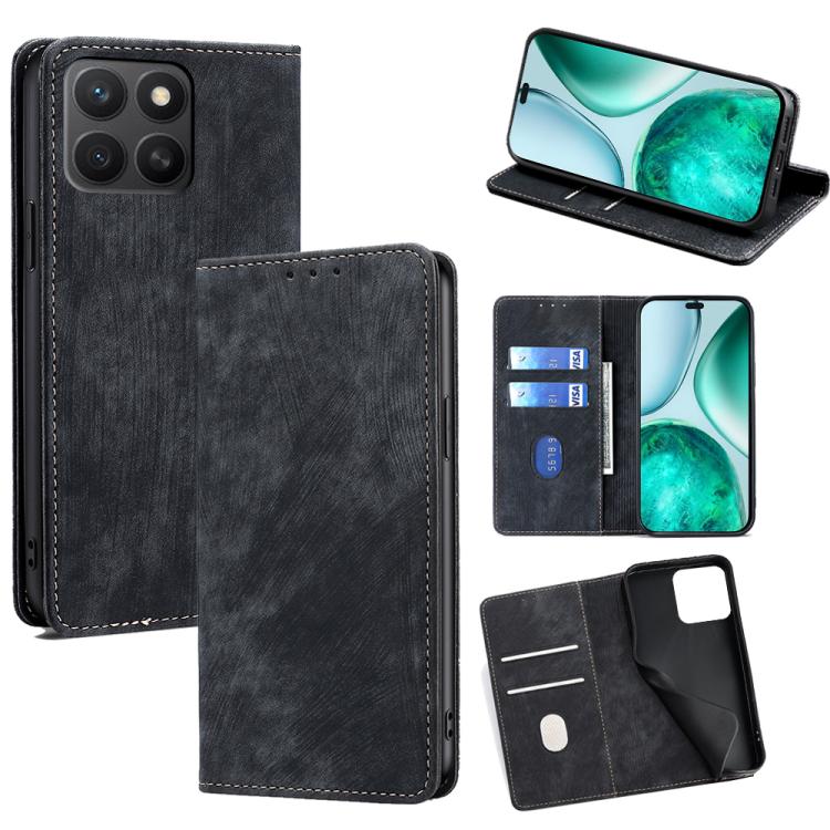 Custodia pelle magnetica con blocco RFID per Honor X60 GT