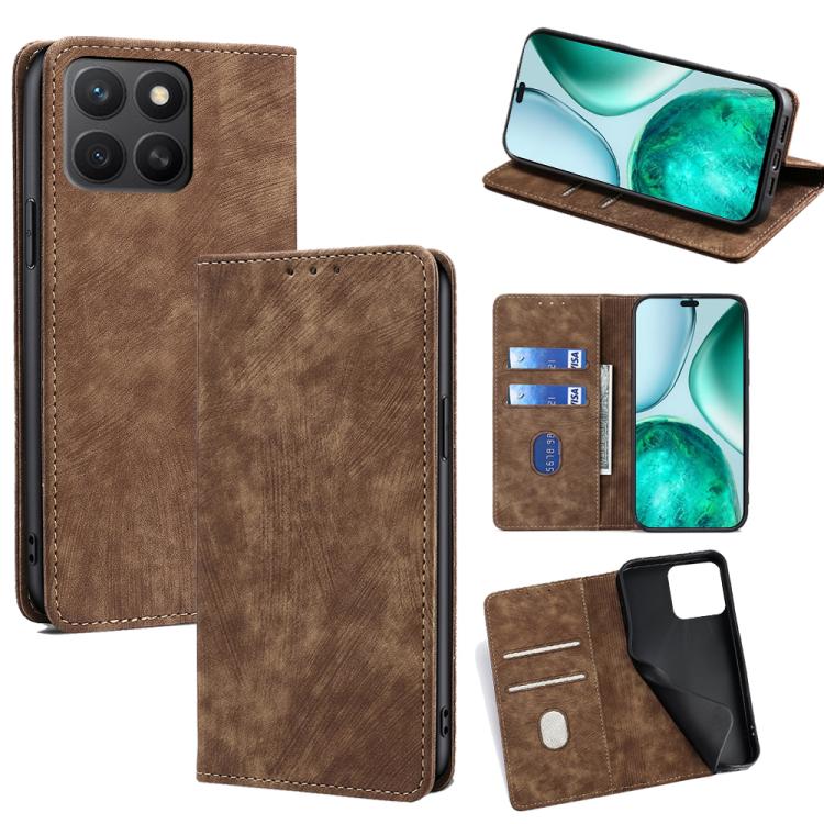 Custodia pelle magnetica con blocco RFID per Honor X60 GT