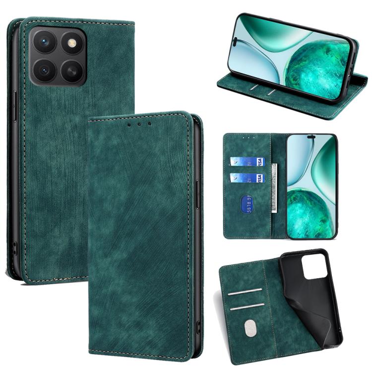 Custodia pelle magnetica con blocco RFID per Honor X60 GT