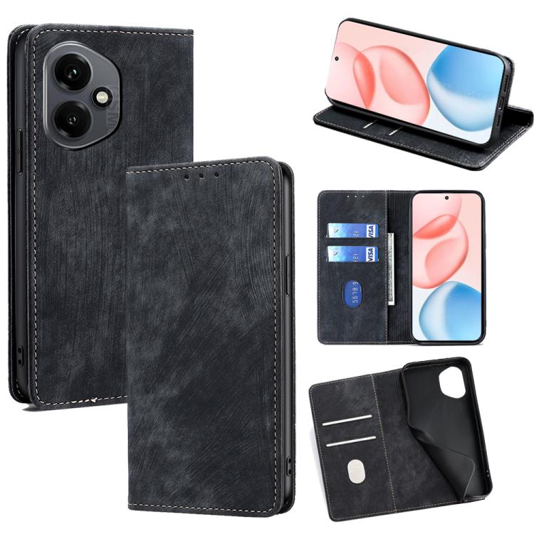 Custodia pelle magnetica con blocco RFID per Honor X60 GT