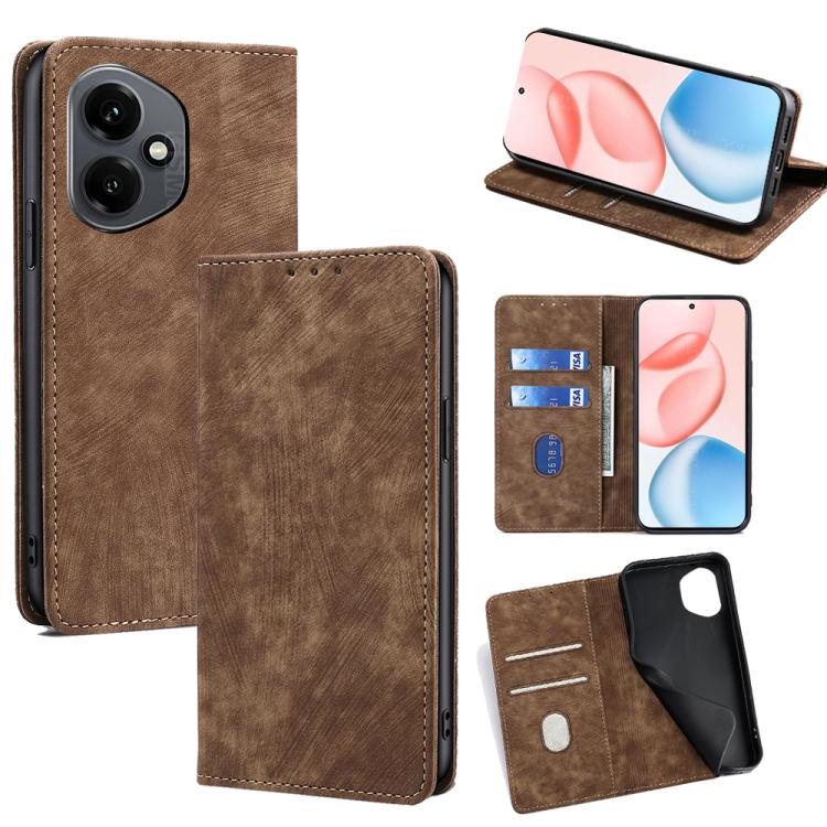 Custodia pelle magnetica con blocco RFID per Honor X60 GT