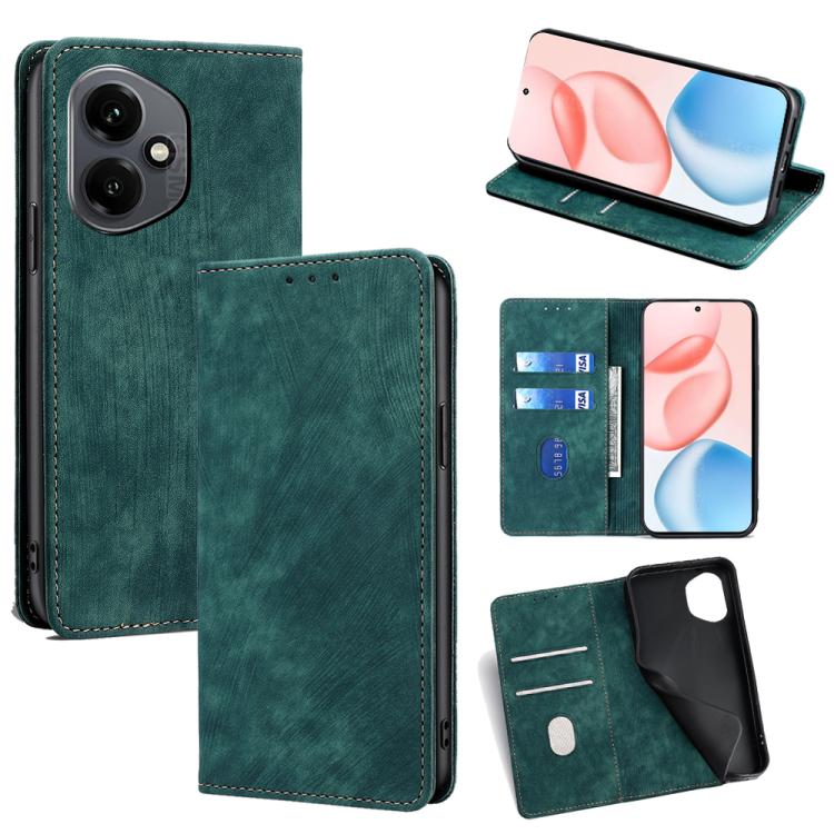 Custodia pelle magnetica con blocco RFID per Honor X60 GT