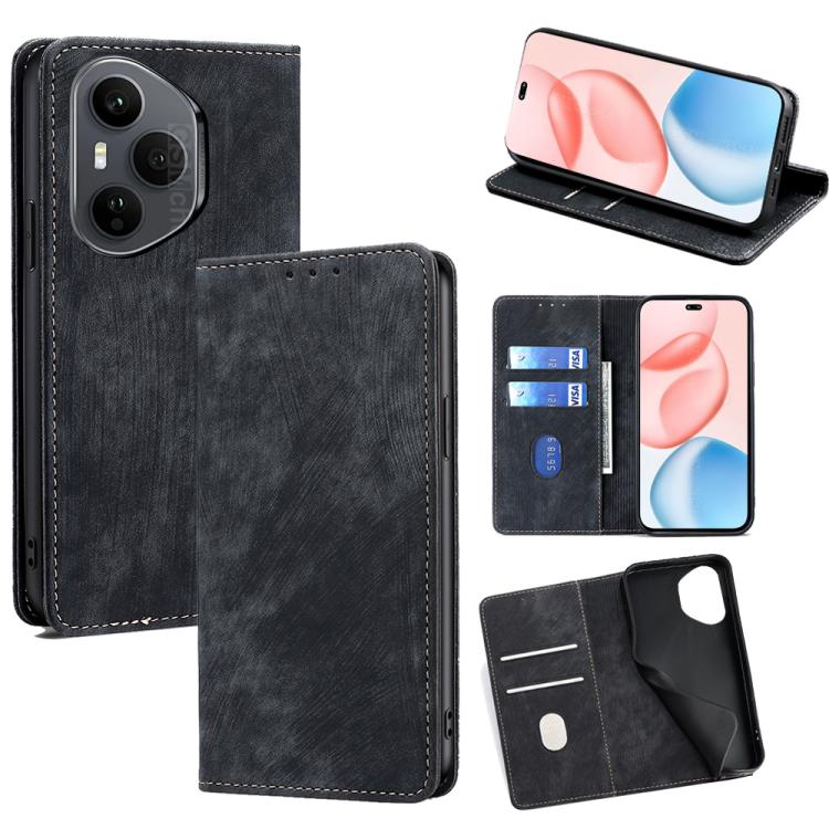 Custodia pelle magnetica con blocco RFID per Honor X60 GT