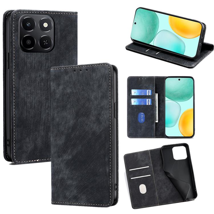 Custodia in pelle magnetica con blocco RFID per Honor Magic8