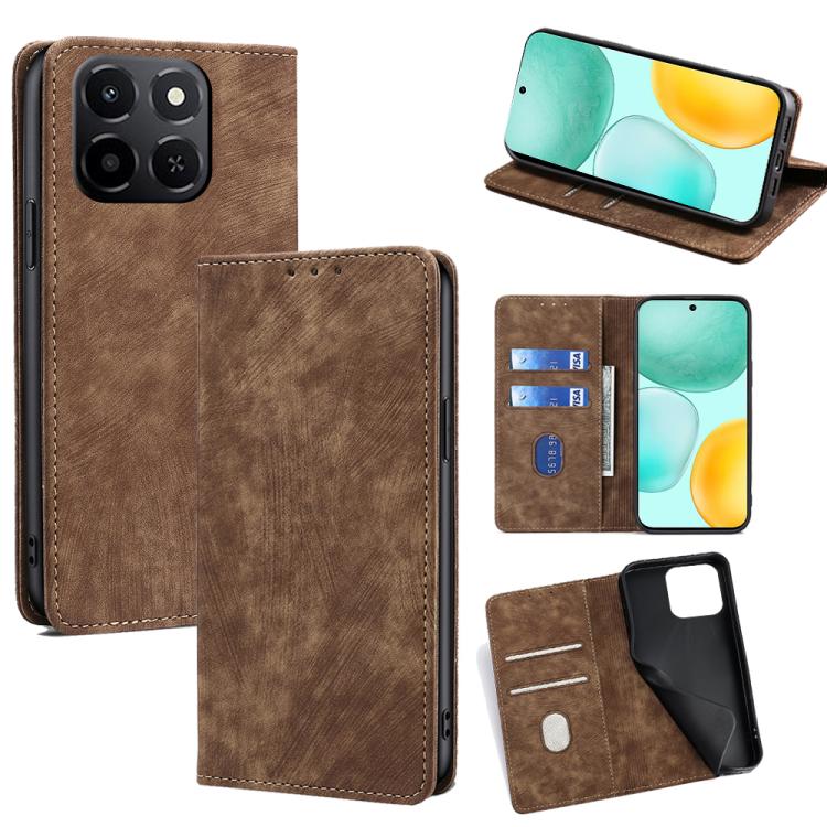 Custodia in pelle magnetica con blocco RFID per Honor Magic8