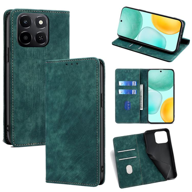 Custodia in pelle magnetica con blocco RFID per Honor Magic8