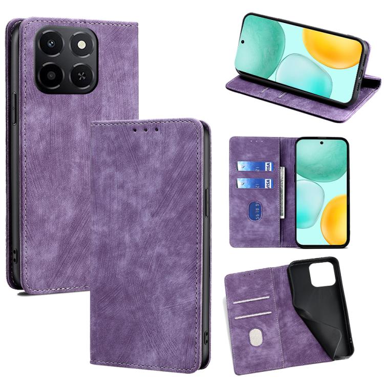 Custodia in pelle magnetica con blocco RFID per Honor Magic8