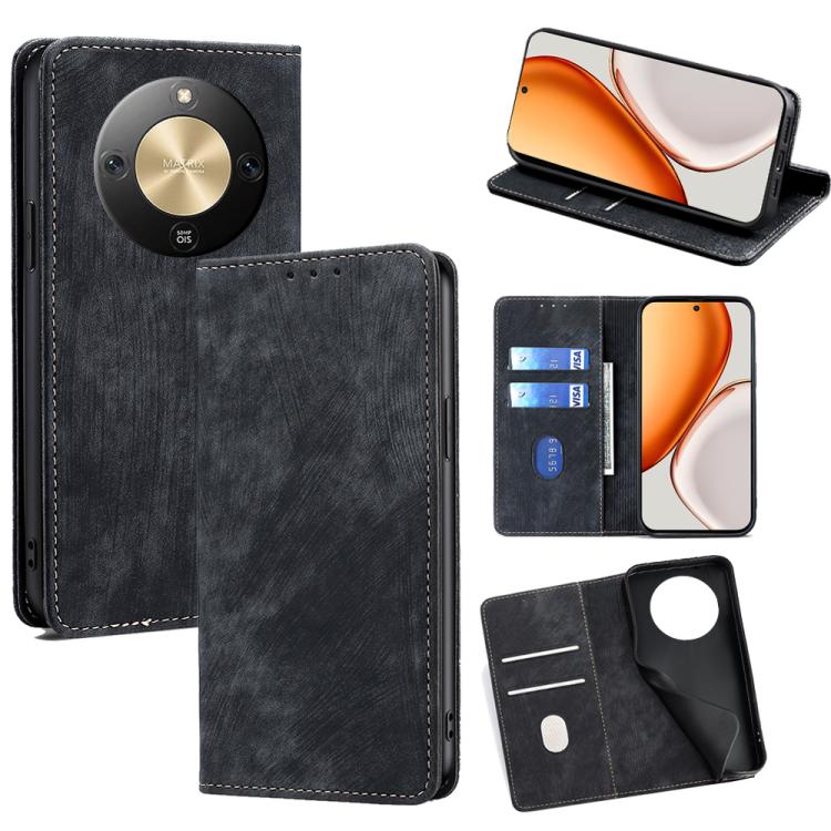 Custodia in pelle magnetica con blocco RFID per Honor Magic8