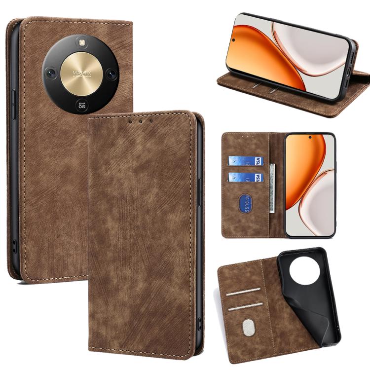 Custodia in pelle magnetica con blocco RFID per Honor Magic8