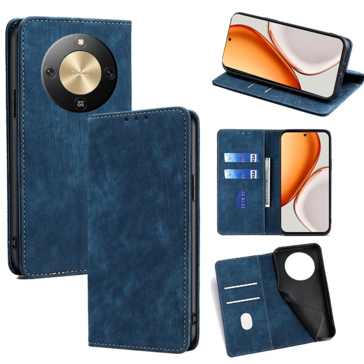 Custodia in pelle magnetica con blocco RFID per Honor Magic8
