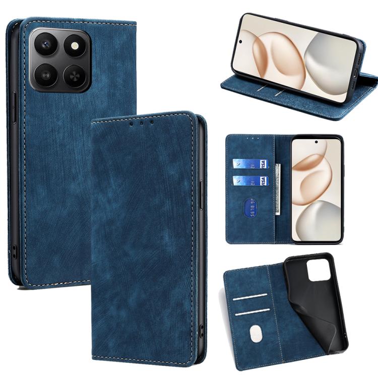 Custodia in pelle magnetica con blocco RFID per Honor Magic8