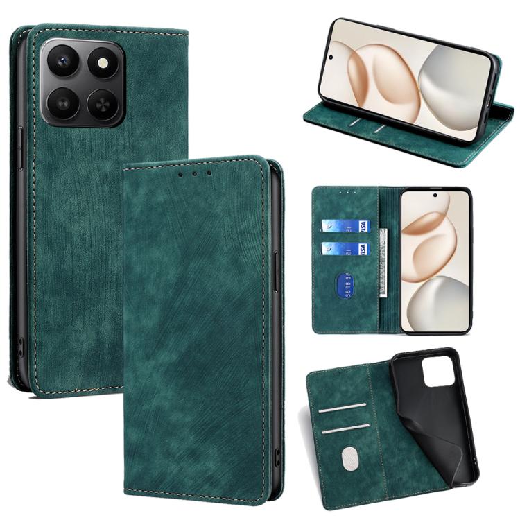 Custodia in pelle magnetica con blocco RFID per Honor Magic8