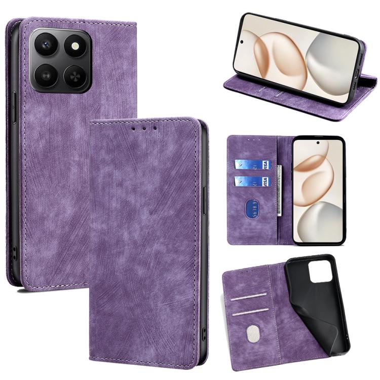 Custodia in pelle magnetica con blocco RFID per Honor Magic8