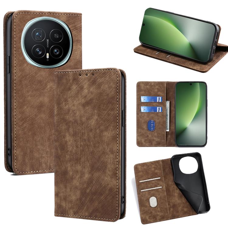 Custodia in pelle magnetica con blocco RFID per Honor Magic8