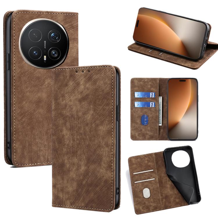 Custodia pelle magnetica con blocco RFID per Honor Win 5G
