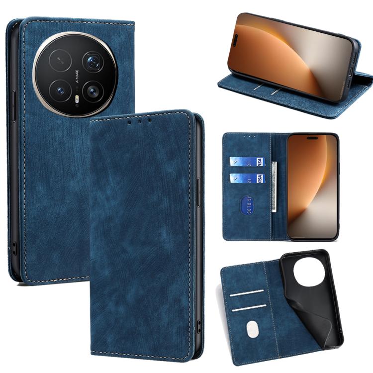 Custodia pelle magnetica con blocco RFID per Honor Win 5G