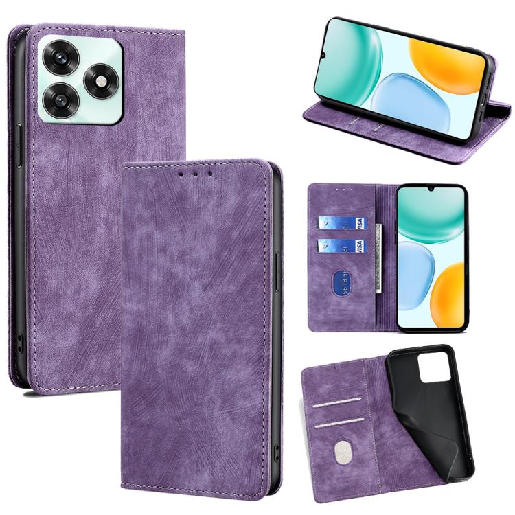 Custodia pelle magnetica con blocco RFID per Honor Win 5G