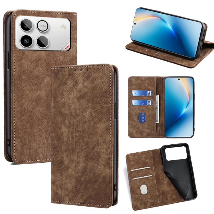 Custodia pelle magnetica con blocco RFID per Honor Win 5G