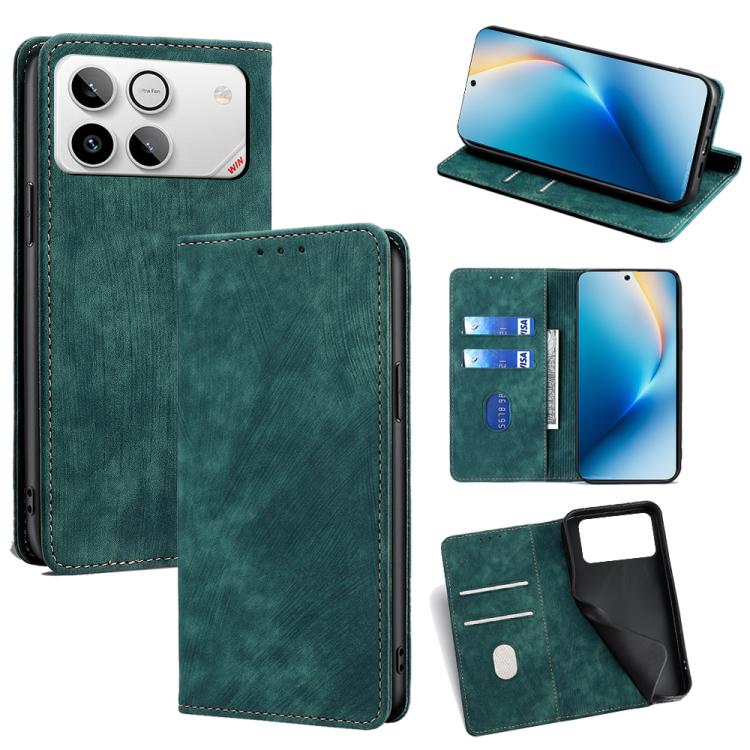 Custodia pelle magnetica con blocco RFID per Honor Win 5G