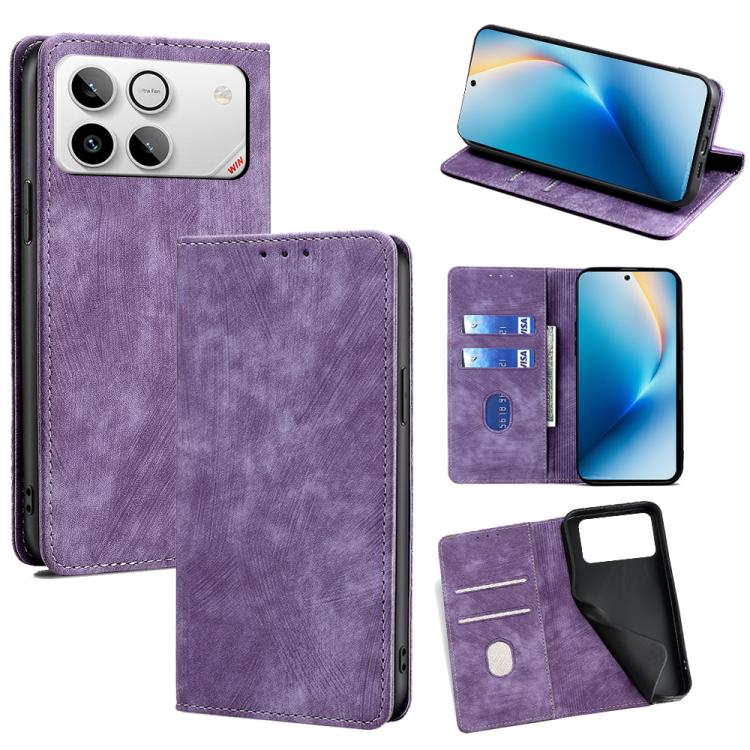 Custodia pelle magnetica con blocco RFID per Honor Win 5G