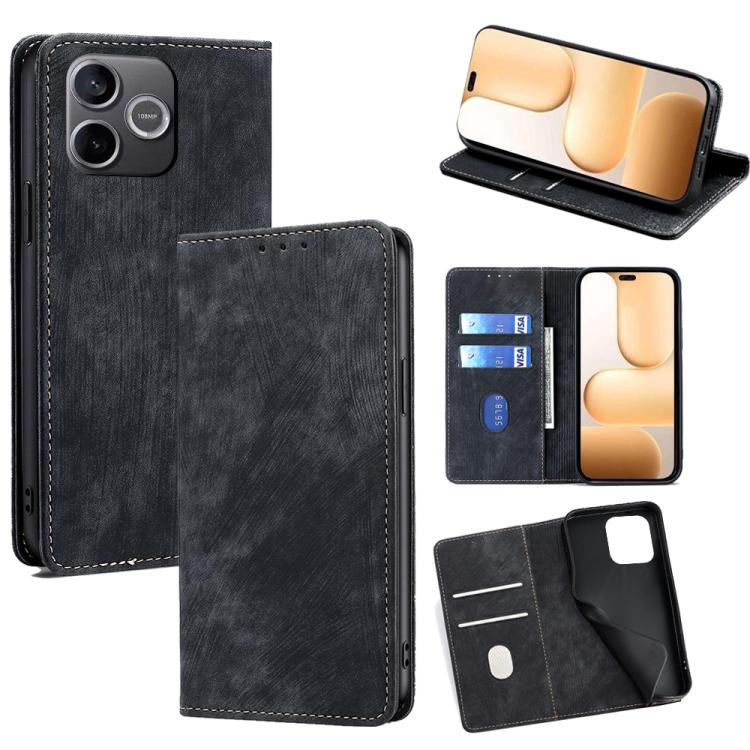 Custodia in pelle magnetica con blocco RFID per Honor 600 Lite Global