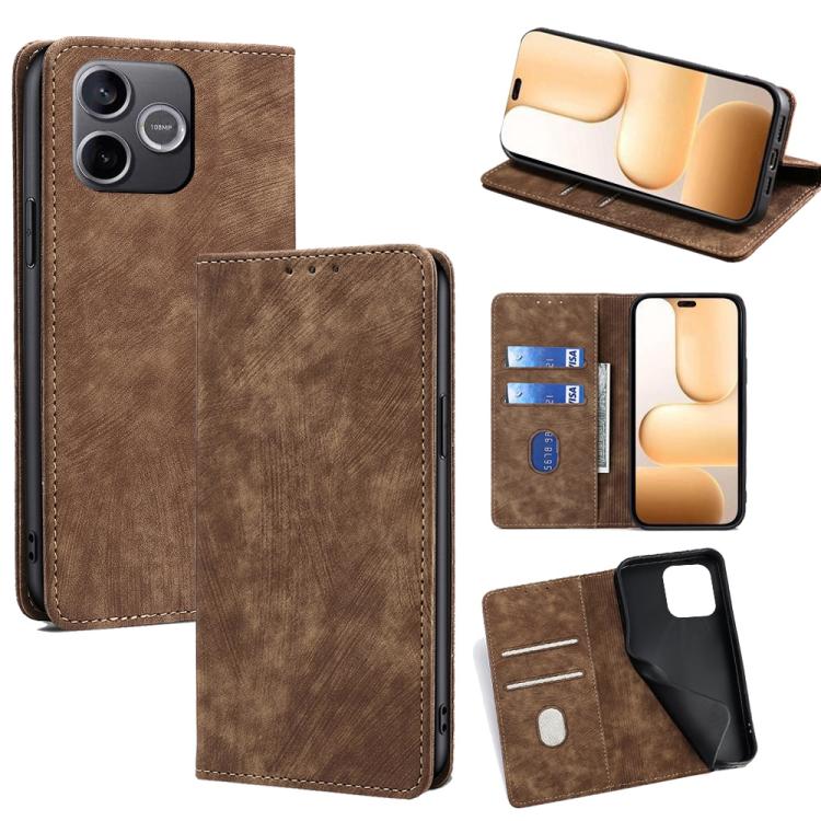 Custodia in pelle magnetica con blocco RFID per Honor 600 Lite Global