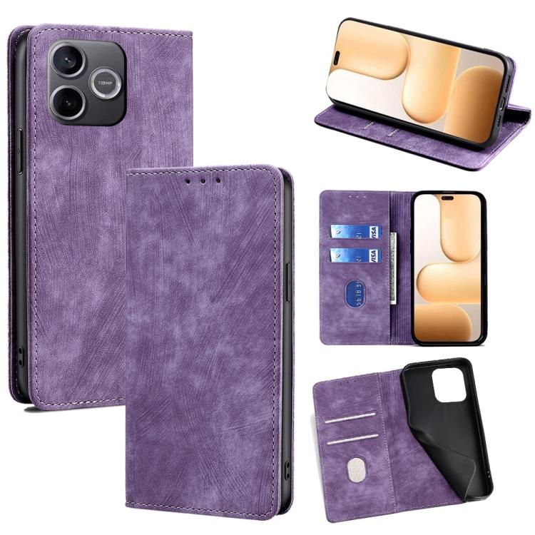 Custodia in pelle magnetica con blocco RFID per Honor 600 Lite Global