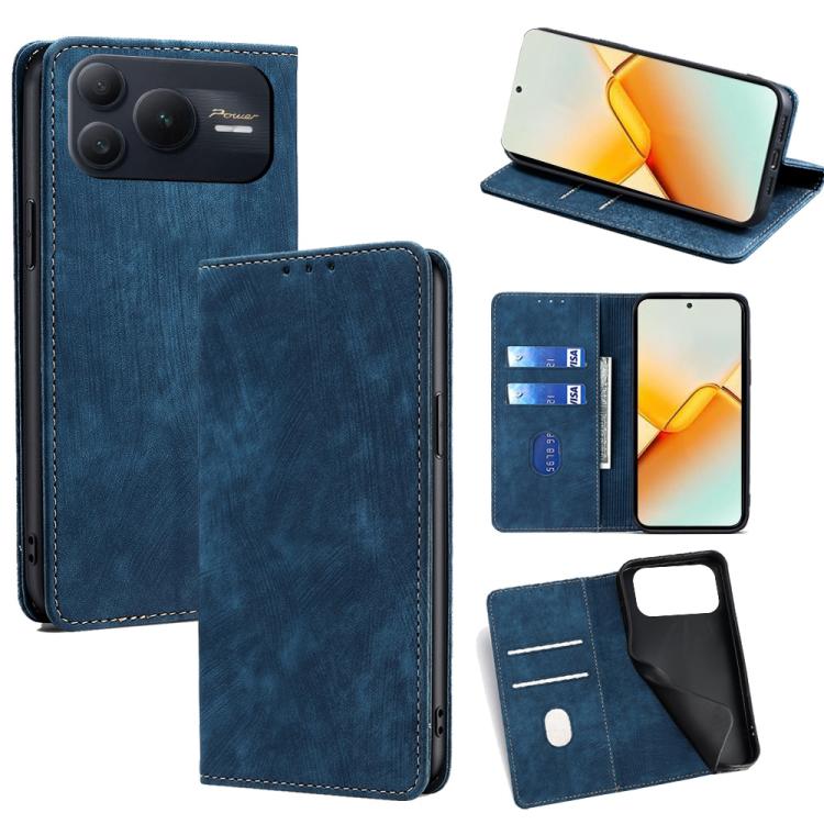 Custodia in pelle magnetica con blocco RFID per Honor 600 Lite Global