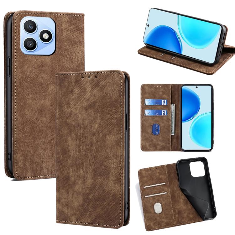 Custodia pelle magnetica con blocco RFID per Honor Win 5G