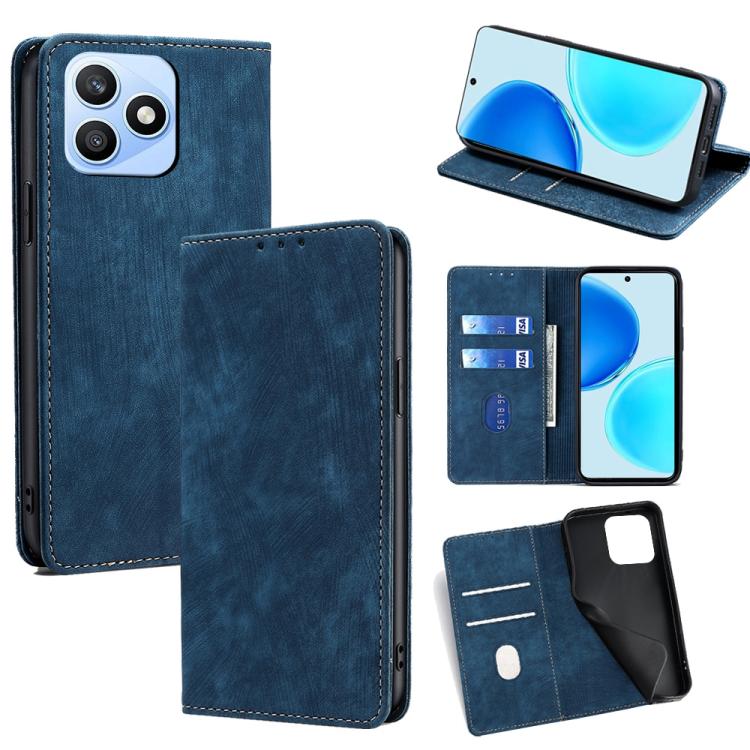 Custodia pelle magnetica con blocco RFID per Honor Win 5G