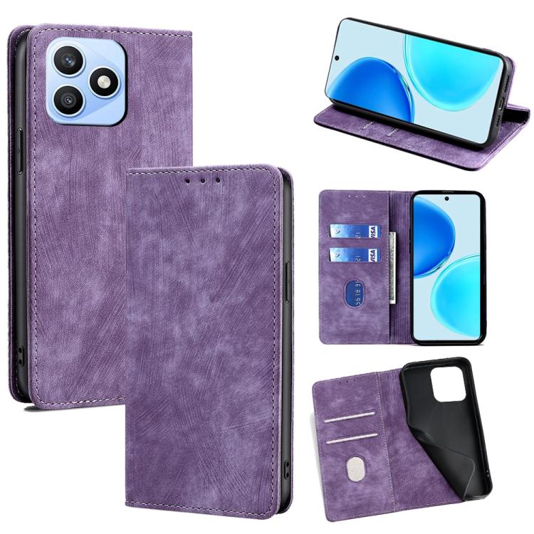 Custodia pelle magnetica con blocco RFID per Honor Win 5G