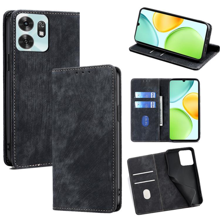 Custodia in pelle magnetica con blocco RFID per Honor 600 Lite Global