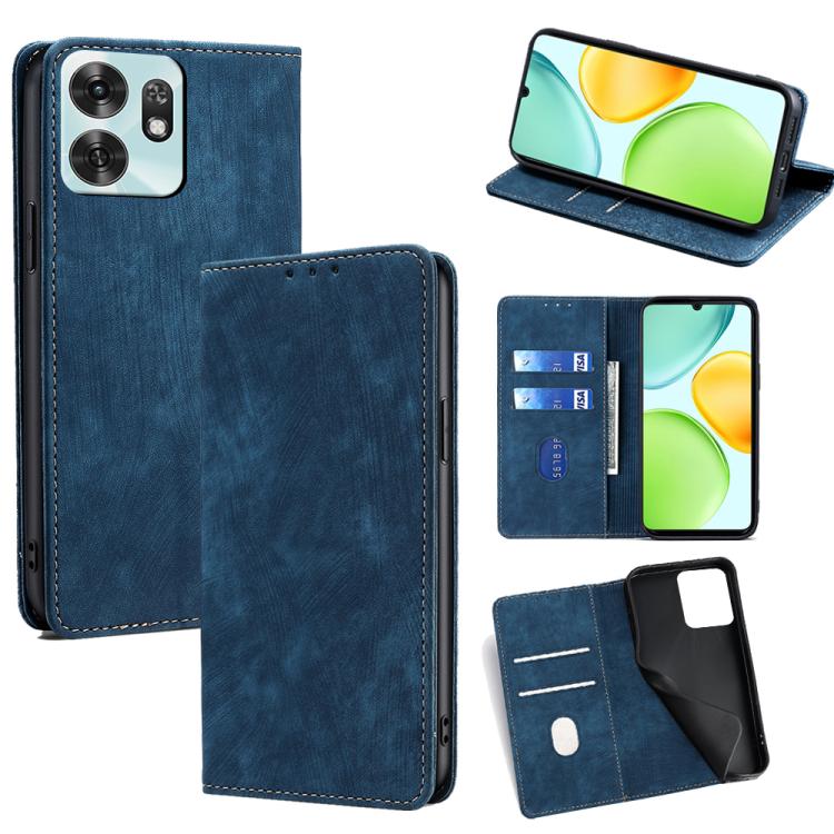 Custodia in pelle magnetica con blocco RFID per Honor 600 Lite Global