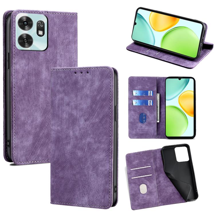 Custodia in pelle magnetica con blocco RFID per Honor 600 Lite Global